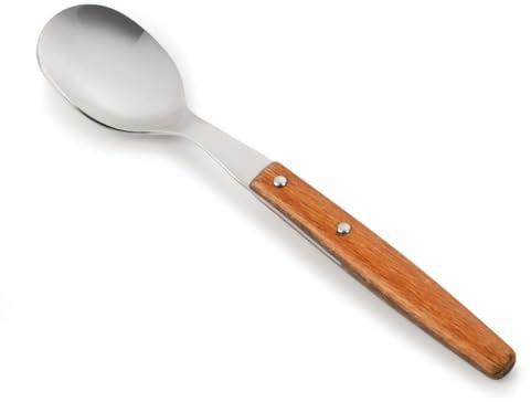 Arcos Cuchara de Mesa de Acero Inoxidable 18/10, Mango de Madera Comprimida, 205 mm, Ideal para Uso Diario, Serie Cuchillos de Mesa