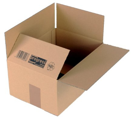 progressCARGO Wellpapp-Faltkarton PC K10.03, 1-wellig, DIN A4, 304 x 217 x 150 mm, 20-er Pack, braun