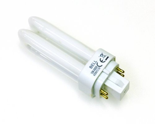 4x 10 watt Energy Saving Lamp CFL 4 pin 10W Cool White 840 G24q-1 Double turn BELL