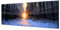 Augenblicke Wandbilder Keilrahmenbild Wandbild 150x50cm Wald Bäume Winter Schnee Sonnenaufgang