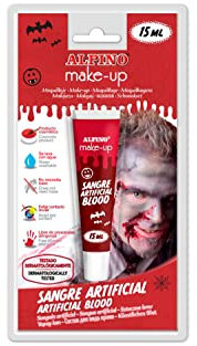Alpino Tubo de Sangre Falsa para Maquillaje 15ml | para Disfraces de Halloween y Efectos Especiales | Pintura Artificial Testada Dermatológicamente para la Cara o para simular Heridas