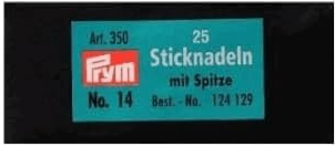 Prym Embroidery Needles, Silver, Nr.14, 60 x 1,9 mm, 25 Stück