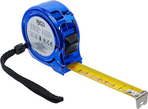 BGS 8394 | Rollbandmaß | Maßband | 19 mm x 5 m | Maßbandarretierung | Gürtelclip | entspricht EEC