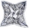 Bluelans® Damenschal Faux Seidenschal Seidentuch Blume Bandana Halstuch Kopftuch Schal 90 x 90 cm Bunte (Weiß/Schwarz)