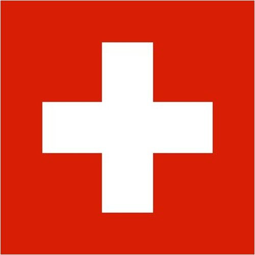 Drapeau de la suisse 90 x 150 cm avec côté mât renforcé