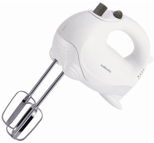 Sabichi White Electric Hand Mixer 5 Speed 100W Food Dough Whisk Beater 89588