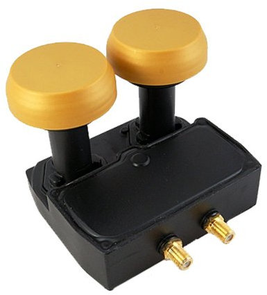 Micro Monoblock Twin New Gold Edition LNB (Premium Gold Anschlüsse, Full HD, 3Dready, 0,1dB) schwarz, gold