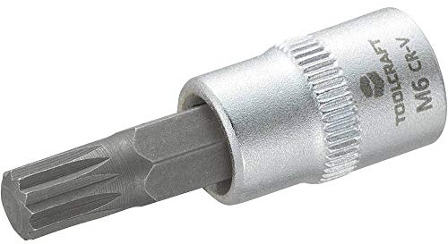 TOOLCRAFT M6 816075 Innen-Vielzahn (XZN) Steckschluessel-Bit-Einsatz 6mm 1/4 (6.3 mm), 3 Stück