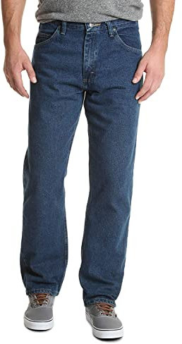 Wrangler Authentics Herren Classic 5-Pocket Relaxed Fit Cotton Jeans, Dark Stonewash, 30W / 30L
