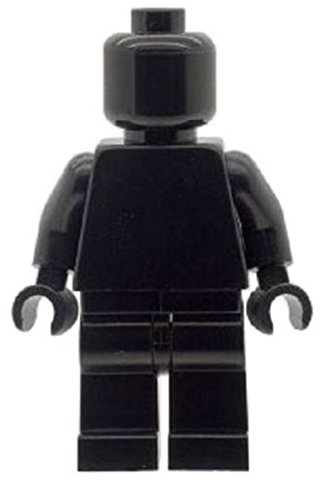 LEGO Minifigure: All Black Plain - Great for Customs
