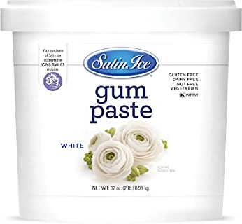 Satin Ice Gum Paste for Cake Decorating, White (2 Pound)