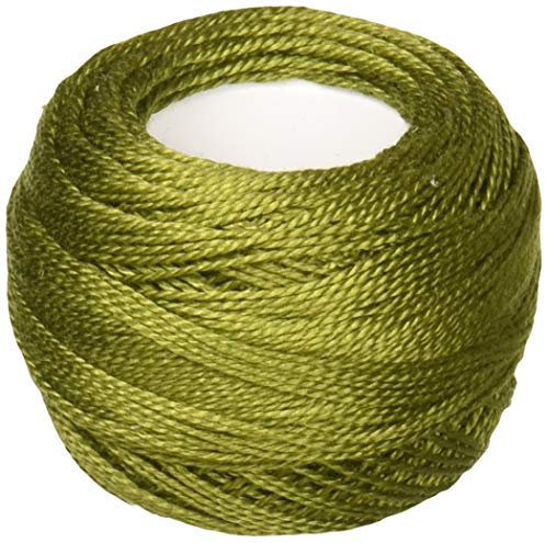 DMC Pearl Cotton Ball Size 8 87yd, Avocado Green