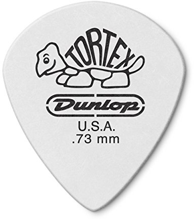 Jim Dunlop 478P 0.73mm Tortex Jazz III Guitar Pick - White (Pack of 12)