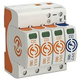 OBO Bettermann Kombiableiter V50, 3-polig+NPE 280 V, Blitzstrom- Kombiableiter Typ 1+2 | CombiController V50