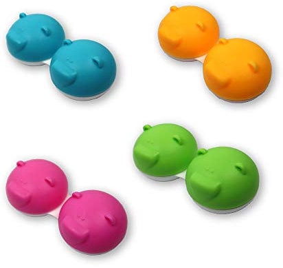 SPORTS WORLD VISION 3PCS Bear Range Contact Lens Cases, Cute Animal Lens Holder Case, Lightweight, Portable and Distinctive Design, Fun Contact Lens Travel case, Storage/Soaking Lens Solution Box