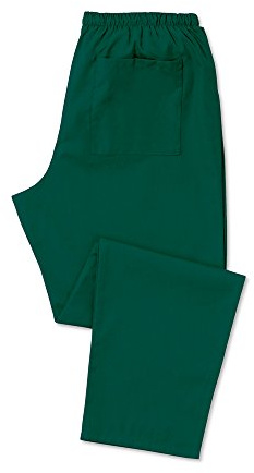 Alexandra STC-D398BO-SR Scrub Trouser, Regular, Plain, 67% Polyester/33% Cotton, Size: Small, Bottle Green