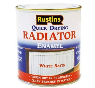 Rustins Q/D Rad Enamel Wht Sat250ml