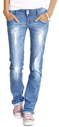 BE Styled Damen Jeans Hüftjeans
