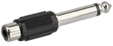 Audio Adapter - 6,3mm Klinke Stecker auf Cinch Buchse - Mono (2 Stück)