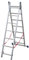 TB Davies Light Duty 2m Double Section Aluminium Extension Ladder & Combi Step Ladder, Made in Italy, EN132