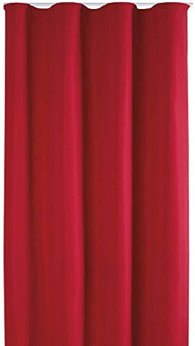 Bestlivings Blickdichte Gardine mit Kräuselband (140x245 cm/Rot), in vielen Variationen