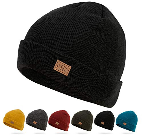 Highlander Adults Unisex Thinsulate Ski Hat - Fashionable Classic Double Layer Wool Knit - Warm, Soft, and Cosy Knitted Comfortable Breathable Winter Beanie