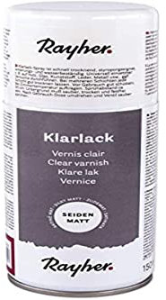 Vernis en spray transparent satiné mat, p. div. surfaces, flacon 150 ml, 3400400