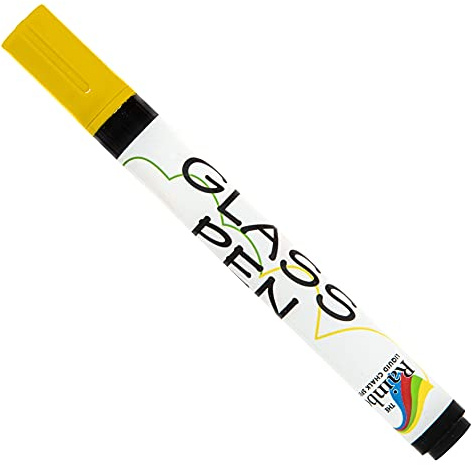 RAINBOW CHALK MARKERS LTD Glass Pen - 5mm Yellow For Writing on WINDOWS