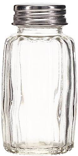 Metaltex 264310 – Salière de Verre/Acier Inoxydable en présentoir