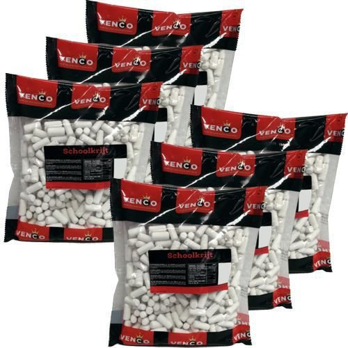 Venco Holland Lakritze 'Schoolkrijt' 6 Packungen a 1kg (Minze-Anis)