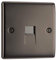 BG Electrical NBNBTM1-01 Single Master Telephone Socket, Black Nickel