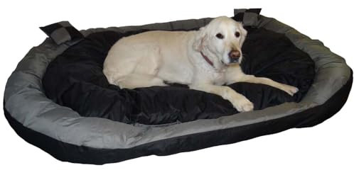 Hossis Wholesale Hundebett Grau Größe XL 150x120x25cm | Großes Hundesofa mit Wendekissen & Zierkissen | Waschbar & abwischbar | Kuscheliger Hundekorb für große Hunde | Geruchsfrei