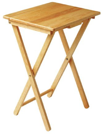 Premier Housewares Snack Table, 66 x 48 x 37 cm - Rubberwood, 1103018