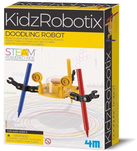 4M Doodling Robot, STEM Drawing Science Kit | Requires 1 AA battery (Not Included)