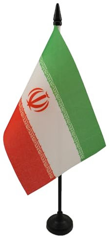 AZ FLAG - Tischflagge Iran - 15x10 cm - Iranische Tischfahne 10 x 15 Cm - Flaggen