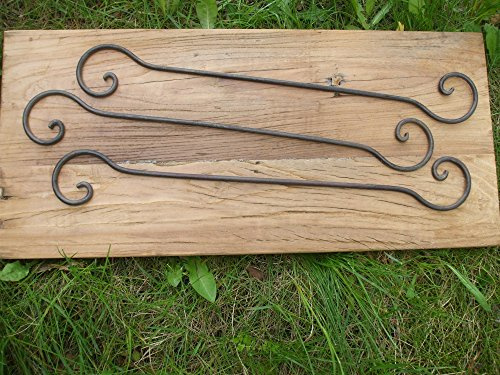 Geschmiedete Verlängerungshaken, 3 Stück, 50 cm, Deckenhaken, Eisen