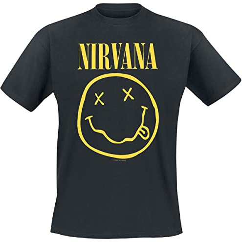 Nirvana Live Nation Herren T-Shirt, Logo, Black/Charcoal