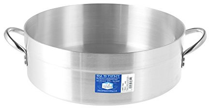 Pardini Albergo Faitout Bas avec 2 Poignées, Aluminium, Gris, 45 cm