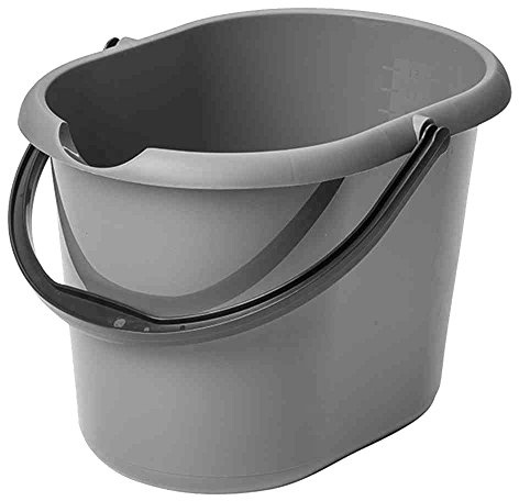 Unbekannt Putzeimer 13Liter oval Kunststoff, farbig sort. | Haushaltseimer, Reinigungseimer, Wassereimer, farblich sortiert für Haushalt und Garten