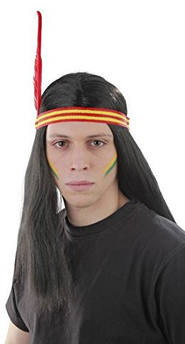Perücke Indianer Indianerperücke Kostüm Karneval