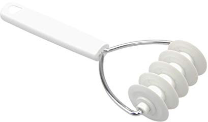 Teigrad mit vier Rollen für Nudeln und Gebäck, glatt