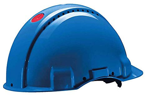 3M Peltor Schutzhelm G3000, G30NUB, mit 3M Uvicator Sensor, ABS, mit Schweißband und Ratschensystem, belüftet, blau