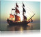 Pixxprint Altes Segelschiff, Größe: 60x40cm, Leinwandbild, fertig gespannt, Wandbild, Dekoration, Kunstdruck, kein Poster