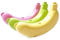 HuntGold 3 Aufbewahrungsboxen für Bananen, Kunststoff, ideal für Reisen, Obstbehälter (Pink/Grün/Gelb)