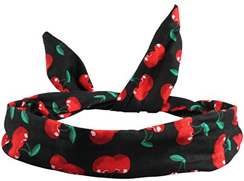 Black and Red Cherry Wire Headband by Cherry-on-Top