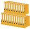 Original Falken 25er Pack PP-Color Kunststoff-Ordner. Made in Germany. 5 cm schmal DIN A4 gelb Ringordner Vegan Aktenordner Briefordner Büroordner Plastikordner Schlitzordner