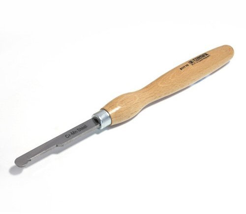 Narex Drechselmeissel, Modell: Schaber rechts innen-rund, 14 mm, Buchenholzgriff, Flachklinge aus Kohlenstoffstahl