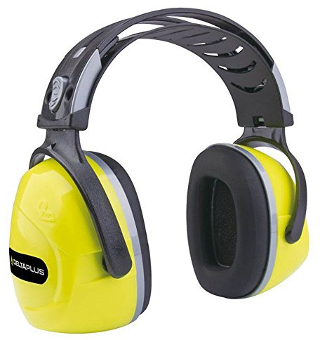 Delta Plus INTERJAFL Gehörschützender Helm, SNR 33 DB, Neongelb, Einstellbar
