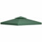Outsunny Toit de Remplacement pour Gazebo de Jardin Toile de Rechange pour pavillon tonnelle Tente 3 x 3 m Vert foncé
