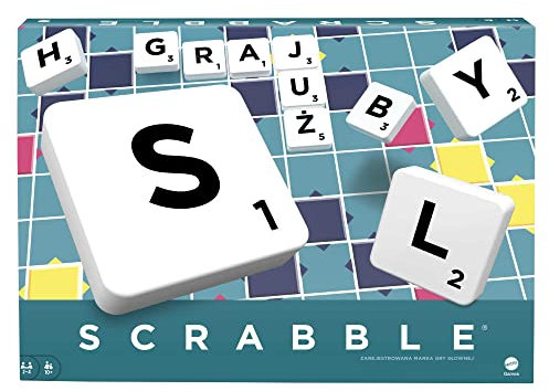 Mattel Games Scrabble Original, Polnische Version, Gesellschaftsspiel, Brettspiel, Familienspiel, Design kann variieren, ab 10 Jahren, Y9616